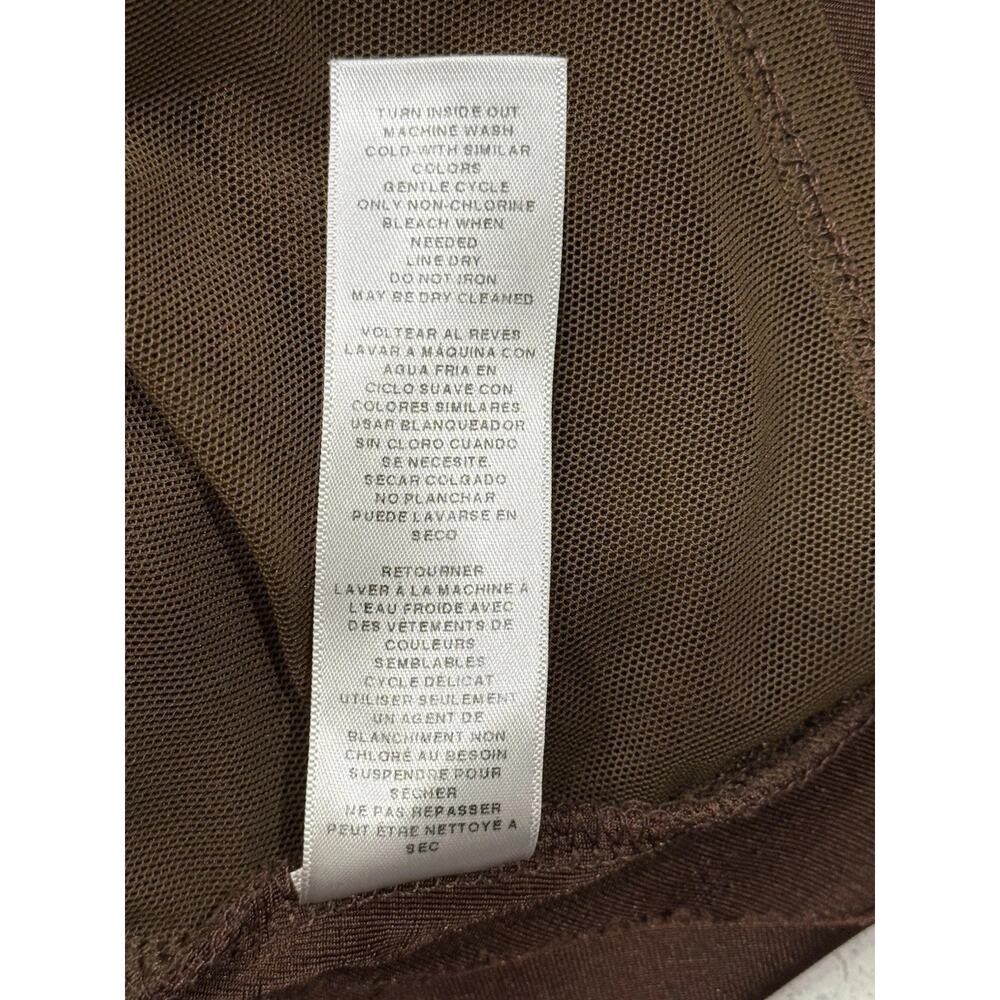 Chicos Travelers Sz 2 Large Women’s Top Bronze Copper Tiered Wrinkle Free Comfy - Picture 7 of 7